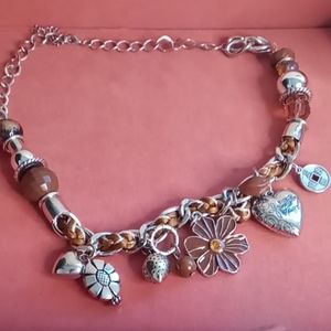 Vintage Beaded Charm Necklace